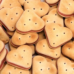 GALLETAS CORAZONES RELLENOS GRANEL 2 Kg.